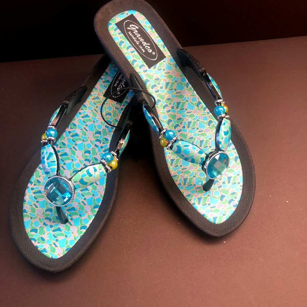 Grandco Sandals ~ Jade ~ Black Sole